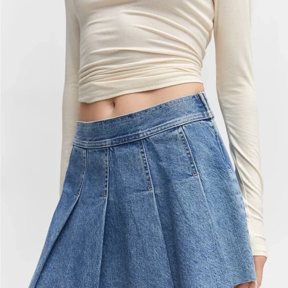 Mango Denim Mini Skirt - Picture 2 of 9
